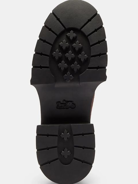 Coach botki Leah Platform damskie kolor brązowy na słupku CCH89