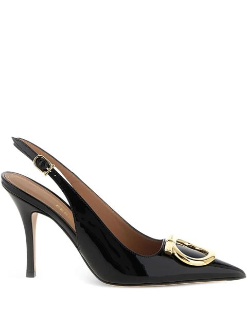 Ferragamo 90mm Gancini-details pumps - Black - zdjęcie produktu nr 1
