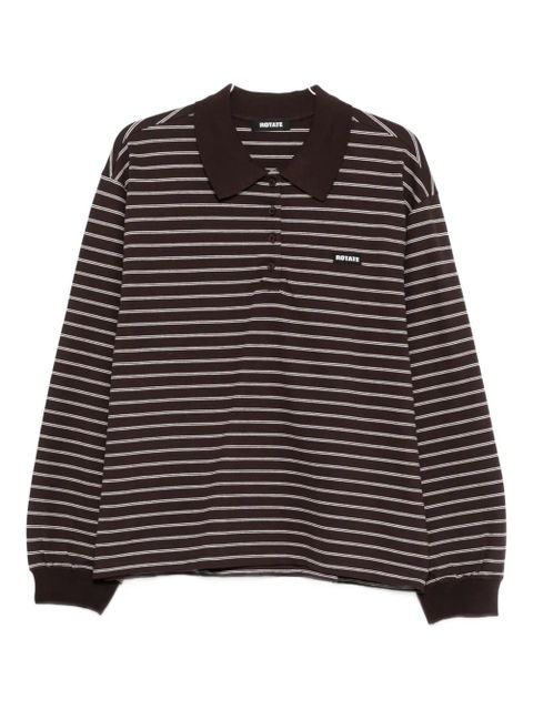 ROTATE BIRGER CHRISTENSEN long-sleeve polo shirt - Brown