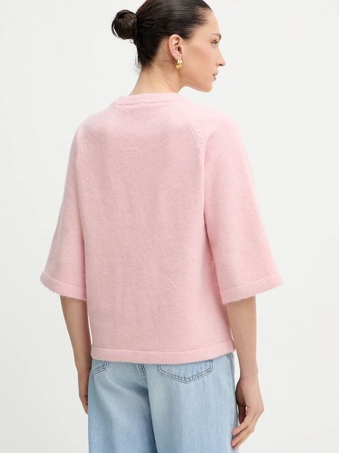 Morgan sweter z domieszką wełny damski kolor różowy MDELIA