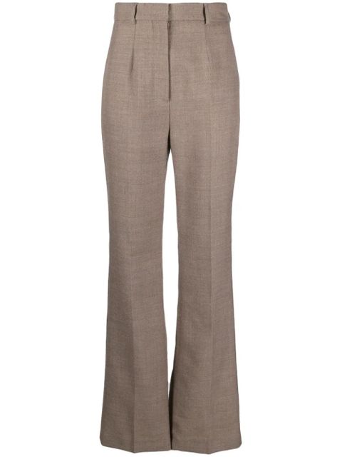 Nanushka Carillo high-waist slim-fit wool trousers - Brown - zdjęcie produktu nr 1