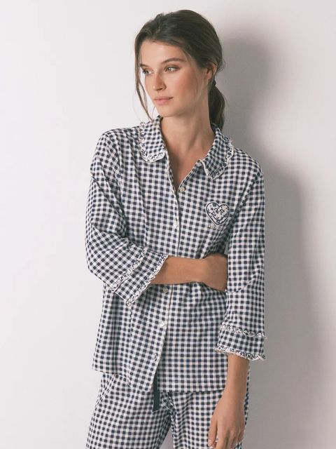 women'secret piżama bawełniana damska kolor granatowy bawełniana 3132151 - zdjęcie produktu nr 2