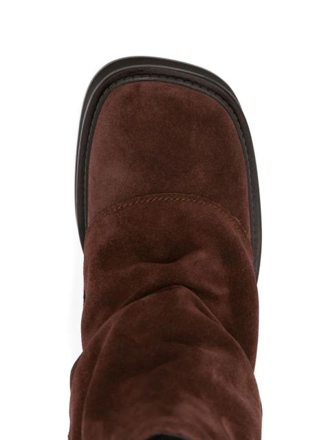The Attico slouchy suede boots - Brown