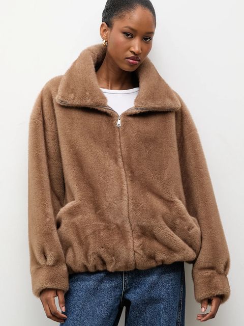 Answear.LAB kurtka kolor beżowy przejściowa oversize