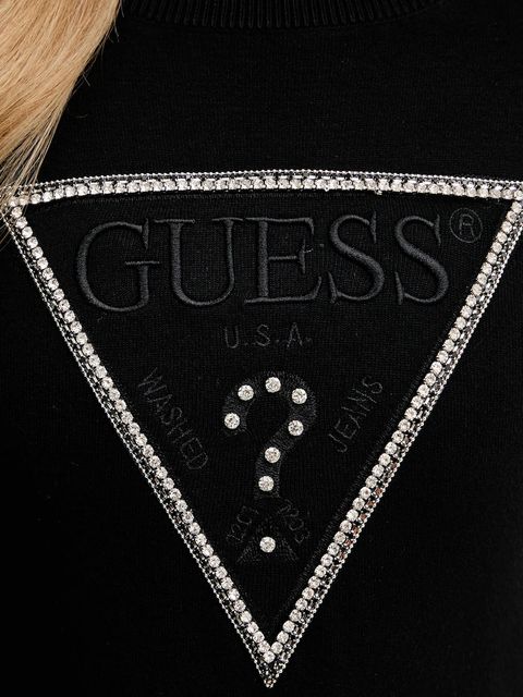 Guess sweter KIARA damski kolor czarny lekki W5YR23 Z2NQ2