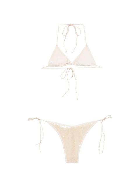 Oséree sequin-embellished bikini - Neutrals - zdjęcie produktu nr 2
