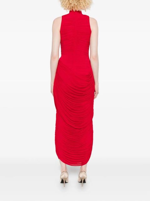 Magda Butrym high-neck draped dress - Red