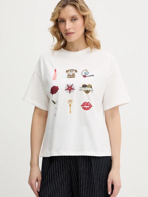 Never Fully Dressed t-shirt bawełniany Icons damski kolor biały NFDTO2075 - zdjęcie produktu nr 1