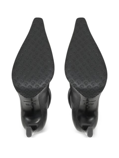 Marine Serre Ms Crush smooth-leather thigh over-the-knee boots - Black - zdjęcie produktu nr 2