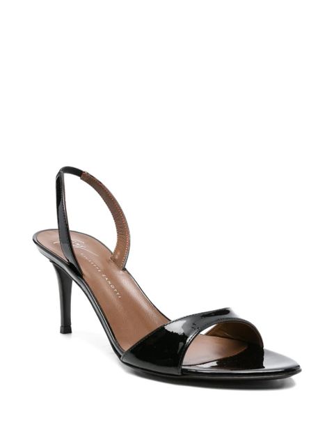 Giuseppe Zanotti 75 mm slingback patent leather sandals - Black - zdjęcie produktu nr 2