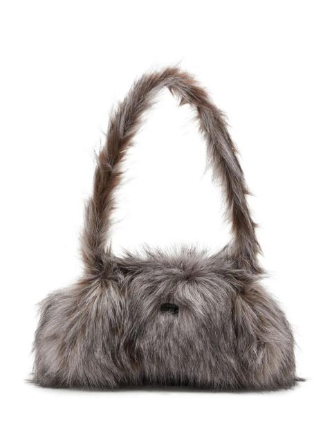 Diesel faux-fur top-handle shoulder bag - Brown - zdjęcie produktu nr 1