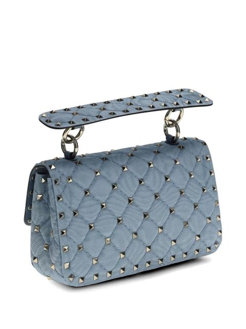 Valentino Garavani small Rockstud Spike quilted crossbody bag - Blue - zdjęcie produktu nr 2