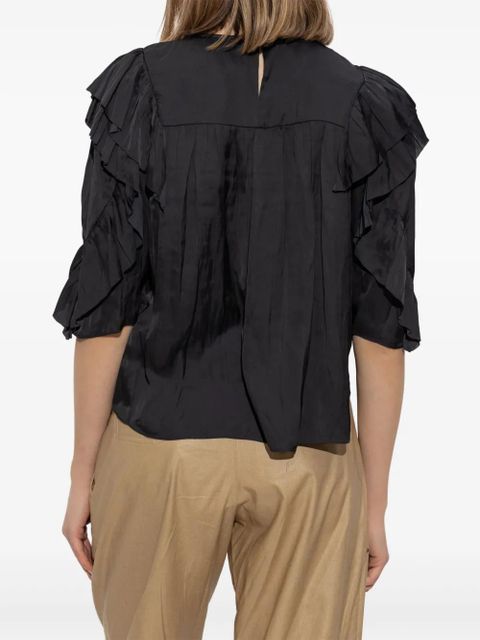 ISABEL MARANT embroidered blouse - Black