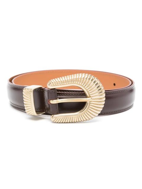 SANDRO engraved-detail leather belt - Red - zdjęcie produktu nr 1