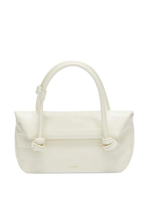 Jil Sander small crocodile-effect shoulder bag - White - zdjęcie produktu nr 1