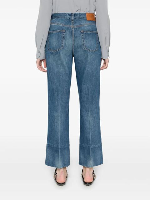 Chloé straight-leg cropped jeans - Blue