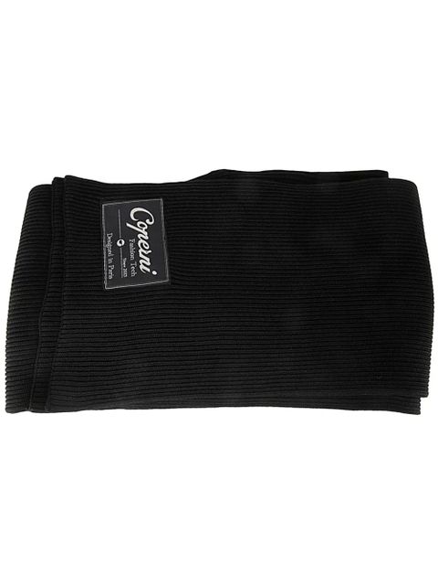 Coperni logo patch ribbed scarf - Black - zdjęcie produktu nr 1