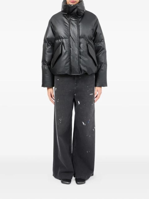 MM6 Maison Margiela high-neck puffer jacket - Black - zdjęcie produktu nr 2