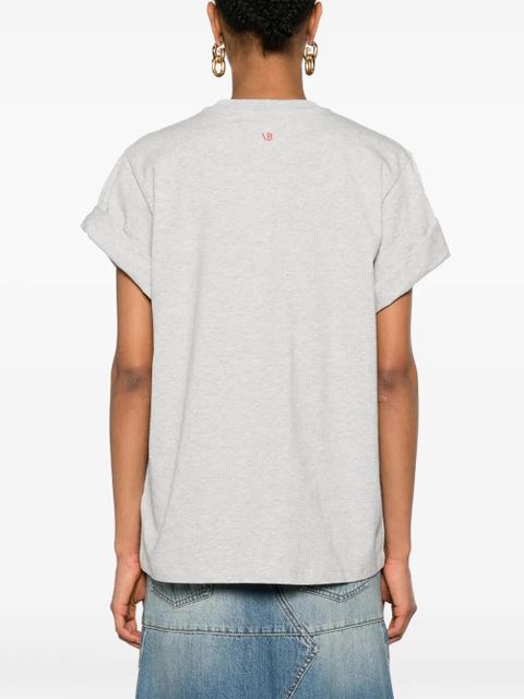 Victoria Beckham mélange cotton T-shirt - Grey