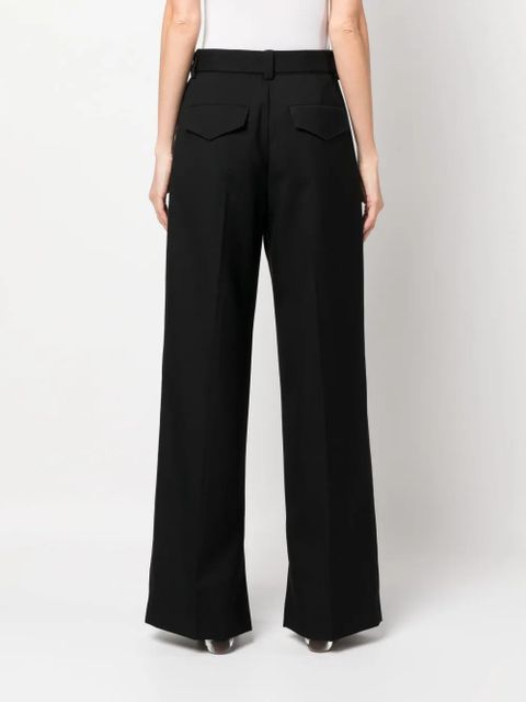 Jil Sander belted-waist wide-leg trousers - Black