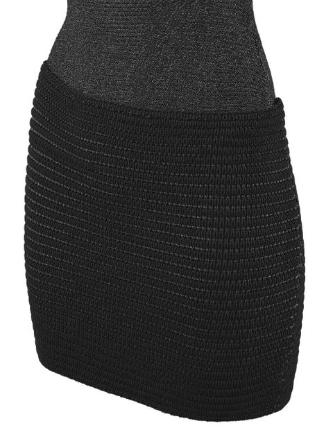 Manière De Voir asymmetric-detachable mini dress - Black