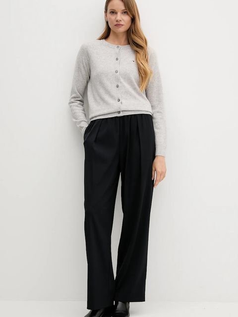 Tommy Hilfiger kardigan wełniany damski kolor szary lekki WW0WW47469 - zdjęcie produktu nr 2