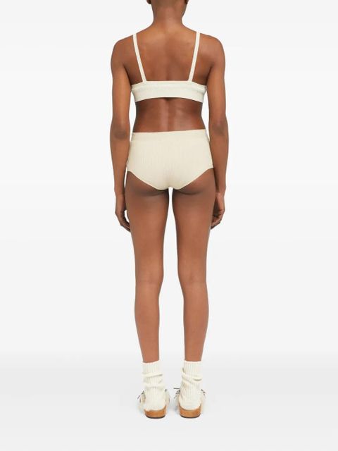 Alanui ribbed cashmere shorts - White