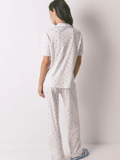 women'secret piżama damska kolor beżowy bawełniana 3132138