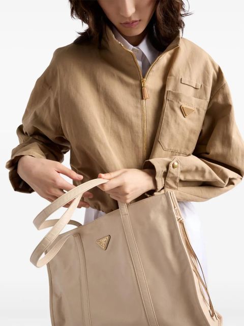 Prada leather tote bag - Neutrals