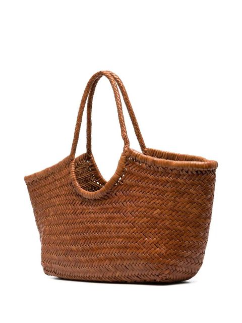 DRAGON DIFFUSION Nantucket interwoven leather tote bag - Brown