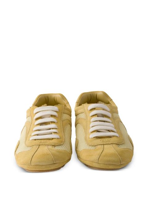 Prada re-edition suede mesh sneakers - Yellow - zdjęcie produktu nr 2