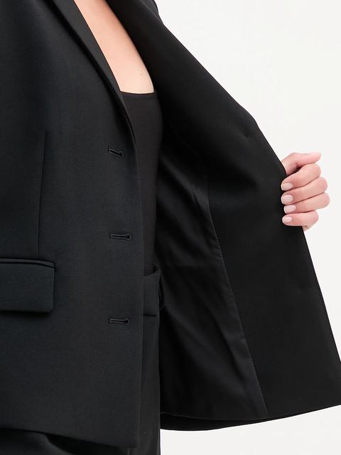 Tommy Hilfiger marynarka kolor czarny jednorzędowa gładka WW0WW46660