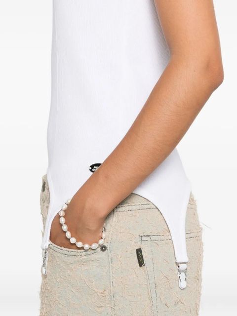 Jean Paul Gaultier appliqué-detail cotton top - White