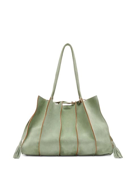 Ulla Johnson large Adria tassel-detail large tote - Green - zdjęcie produktu nr 1