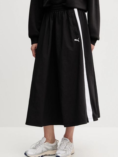 Puma spódnica kolor czarny midi rozkloszowana 633438 - zdjęcie produktu nr 1