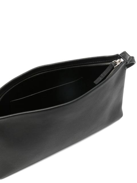 The Row zip-fastening logo-detail shoulder bag - Black