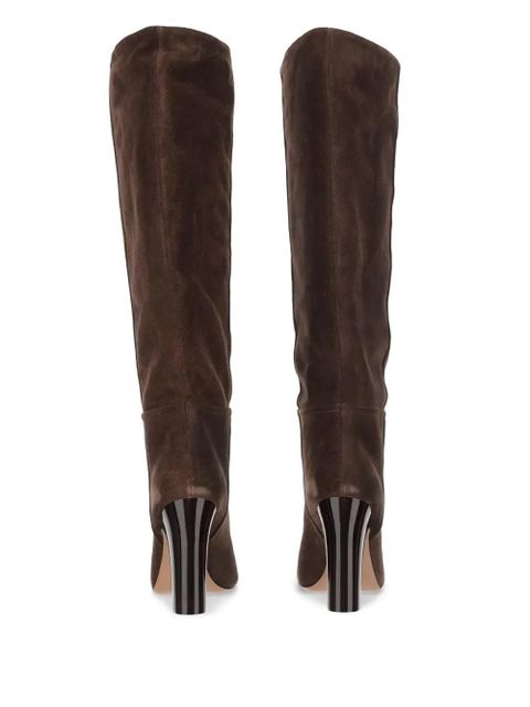 Paris Texas 100mm Lavinia suede pointed-toe knee-high boots - Brown