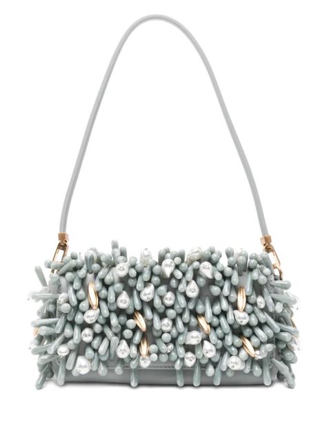 Cult Gaia Perla bead-embellished shoulder bag - Grey - zdjęcie produktu nr 2