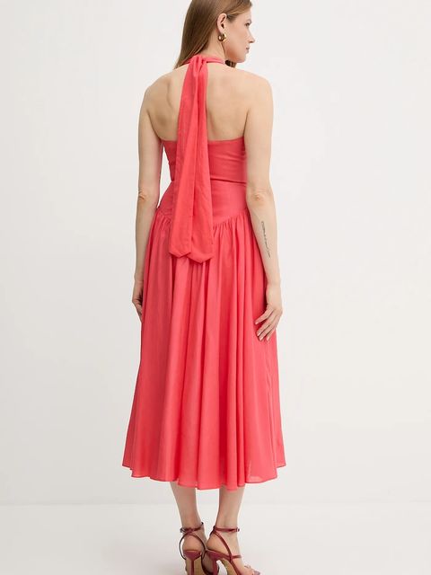 Bardot sukienka z domieszką lnu - zdjęcie produktu nr 1