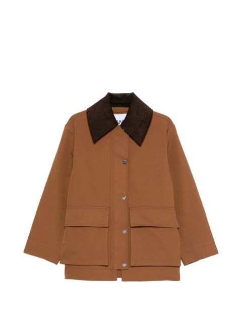 GANNI corduroy-collar pocket jacket - Brown - zdjęcie produktu nr 1