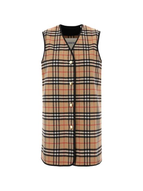 Burberry check button jacket - Neutrals - zdjęcie produktu nr 1