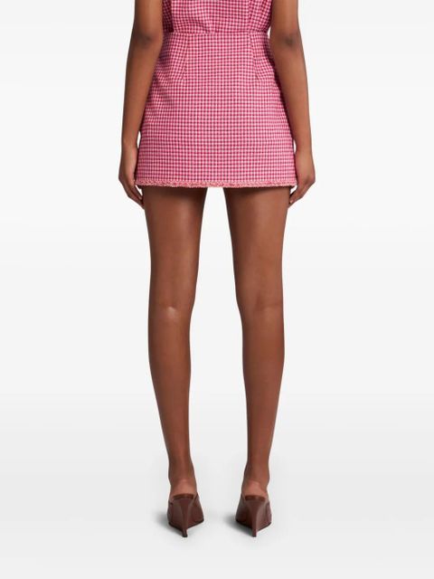 ETRO micro-check mini skirt - Red