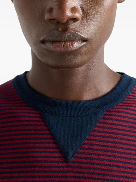 Prada striped-pattern pocket T-shirt - Red