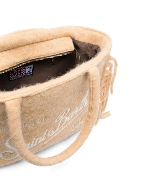 MC2 Saint Barth fringed embroidered tote bag - Neutrals