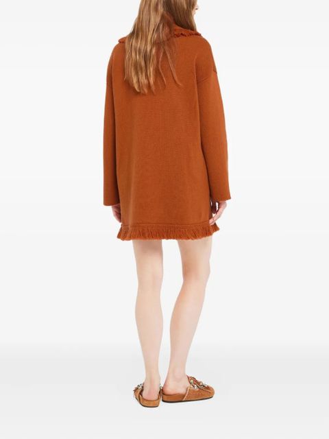 Alanui fringed finest coat - Brown