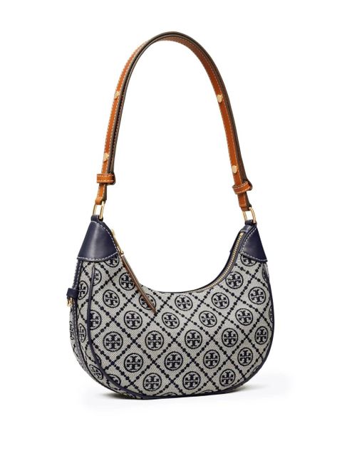 Tory Burch T Monogram Crescent shoulder bag - Blue