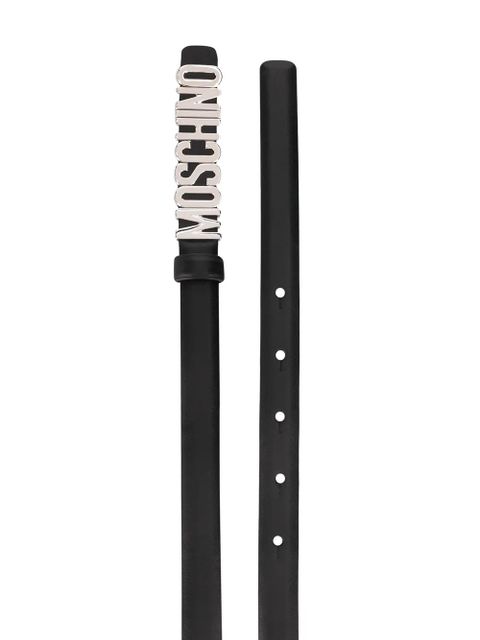 Moschino logo plaque belt - Black - zdjęcie produktu nr 2