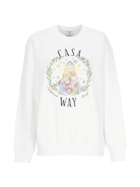 Casablanca graphic-print sweatshirt - White - zdjęcie produktu nr 1