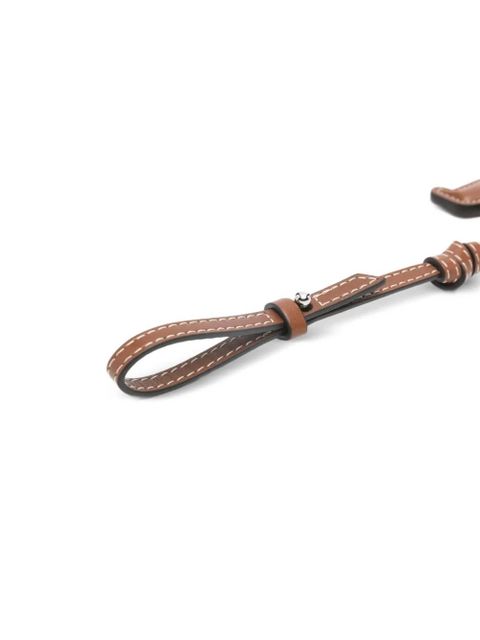 Max Mara leather bag charm - Brown