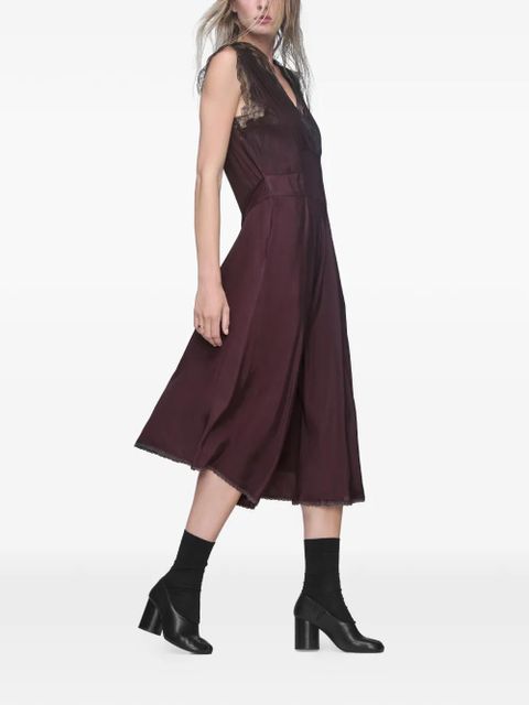 Maison Margiela lace-detail midi dress - Purple